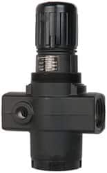 Norgren - 1 NPT Port, 480 CFM, Aluminum Heavy-Duty Regulator - 5 to 125 psi Range, 300 Max psi Supply Pressure, 1/4" Gauge Port Thread, 4-1/4" Wide x 7.09" High - Exact Tooling