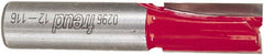 Freud - 1/2" Diam, 1/2" Shank Diam, 1" Length of Cut, 2 Flute Double Edge Straight Router Bit - 2-5/8" Overall Length, Carbide Tipped - Exact Tooling