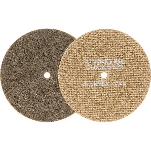 WALTER Surface Technologies - 6" Diam, Aluminum Oxide Hook & Loop Disc - Coarse Grade, Coated, Series 07-R, Quick-Step Blendex - Exact Tooling