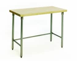 Eagle MHC - 60 Wide x 30" Deep x 36-1/4" High, Maple Work Table - Straight Square Edge, Fixed Legs - Exact Tooling