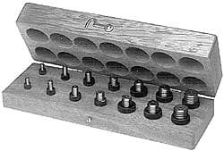 TE-CO - Tapped Hole Location Gage Sets Thread Size Range: #10-24 to 5/8-11 Number of Pieces: 7 - Exact Tooling