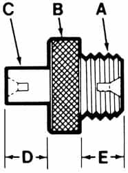 TE-CO - No.6-40 UNF, 1/4 Inch Thread, 3/8 Inch Shaft Length, Tapped Hole Location Gage - Steel, 5/16 Inch Head Diameter, 7/8 Inch Overall Length - Exact Tooling