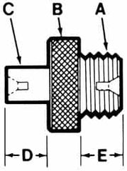 TE-CO - No.6-40 UNF, 1/4 Inch Thread, 3/8 Inch Shaft Length, Tapped Hole Location Gage - Steel, 5/16 Inch Head Diameter, 7/8 Inch Overall Length - Exact Tooling