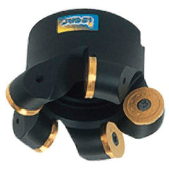 Iscar - 2.31" Cut Diam, 0.394" Max Depth, 1" Arbor Hole, 5 Inserts, RC.W Insert Style, Indexable Copy Face Mill - FR Cutter Style, 1-3/4 High, Series RoundMill - Exact Tooling