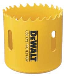DeWALT - 2-5/8" Diam, 1-7/8" Cutting Depth, Hole Saw - Bi-Metal Saw, Toothed Edge - Exact Tooling