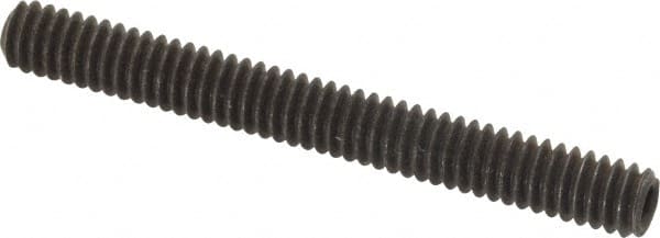 Value Collection - 1/4-20 UNC, 2-1/4" OAL, Cup Point Set Screw - Alloy Steel, 1/8" Key - Exact Tooling