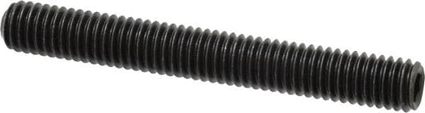 Value Collection - 3/8-16 UNC, 3" OAL, Cup Point Set Screw - Alloy Steel, 3/16" Key - Exact Tooling