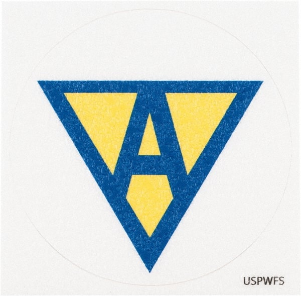 NMC - Pressure-Sensitive Vinyl Safety Sign - Round, 0.004" Thick, Use for Hazardous Materials - Exact Tooling