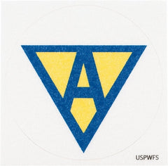 NMC - Pressure-Sensitive Vinyl Safety Sign - Round, 0.004" Thick, Use for Hazardous Materials - Exact Tooling