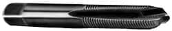 OSG - 3/8-16 UNC, 3 Flute, Oxide Finish, High Speed Steel Spiral Point Tap - Plug Chamfer, Right Hand Thread, 2-15/16" OAL, 1-1/4" Thread Length, 0.381" Shank Diam, Series 105 - Exact Tooling