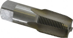 Interstate - 3/4-14 NPT Thread, 5 Flute Standard Pipe Tap - 3-1/4" OAL, 1-3/8" Thread Length, 29/32" Shank Diam, Bright Finish, Carbon Steel - Exact Tooling