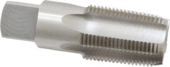 Interstate - 1 - 11-1/2 NPT Thread, 5 Flute Standard Pipe Tap - 3-3/4" OAL, 1-3/4" Thread Length, 1-1/8" Shank Diam, Bright Finish, Carbon Steel - Exact Tooling