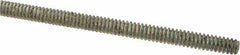 Value Collection - #6-32 UNC (Coarse), 2' Long, Low Carbon Steel Threaded Rod - Zinc-Plated Finish, Right Hand Thread - Exact Tooling