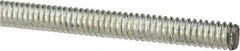 Made in USA - 1/4-20 UNC (Coarse), 2' Long, Low Carbon Steel Threaded Rod - Zinc-Plated Finish, Right Hand Thread - Exact Tooling