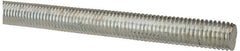 Made in USA - 9/16-12 UNC (Coarse), 3' Long, Low Carbon Steel Threaded Rod - Zinc-Plated Finish, Right Hand Thread - Exact Tooling