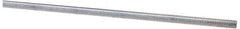 Value Collection - #8-32 UNC (Coarse), 6' Long, Low Carbon Steel Threaded Rod - Zinc-Plated Finish, Right Hand Thread - Exact Tooling