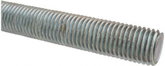 Made in USA - 1-8 UNC (Coarse), 2' Long, Low Carbon Steel Threaded Rod - Oil Finish Finish, Right Hand Thread - Exact Tooling