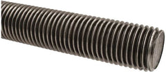 Made in USA - 1-1/4-7 UNC (Coarse), 2' Long, Low Carbon Steel Threaded Rod - Oil Finish Finish, Right Hand Thread - Exact Tooling