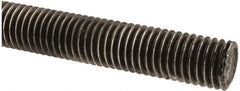 Made in USA - 9/16-12 UNC (Coarse), 3' Long, Low Carbon Steel Threaded Rod - Oil Finish Finish, Right Hand Thread - Exact Tooling