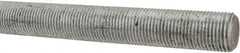Made in USA - 5/8-18 UNF (Fine), 2' Long, Low Carbon Steel Threaded Rod - Zinc-Plated Finish, Right Hand Thread - Exact Tooling