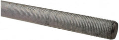 Made in USA - 3/4-16 UNF (Fine), 2' Long, Low Carbon Steel Threaded Rod - Zinc-Plated Finish, Right Hand Thread - Exact Tooling