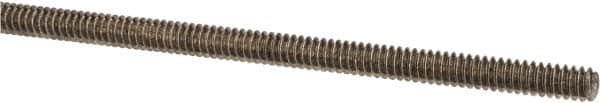 Made in USA - #6-32 UNC (Coarse), 3' Long, Stainless Steel Threaded Rod - Right Hand Thread - Exact Tooling