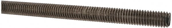 Made in USA - 7/16-14 UNC (Coarse), 3' Long, Stainless Steel Threaded Rod - Right Hand Thread - Exact Tooling