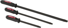 Mayhew - 3 Piece Screwdriver Pry Bar Set - 5/8" Head Width, Includes 12, 17 & 25" Lengths - Exact Tooling