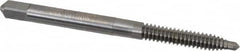 Made in USA - #10-24 UNC, 2 Flute, Bright Finish, Solid Carbide Spiral Point Tap - Plug Chamfer, Right Hand Thread, 2-3/8" OAL, 7/8" Thread Length, 0.194" Shank Diam, 2B/3B Class of Fit - Exact Tooling