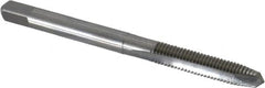 Made in USA - #10-32 UNF, 2 Flute, Bright Finish, Solid Carbide Spiral Point Tap - Plug Chamfer, Right Hand Thread, 2-3/8" OAL, 7/8" Thread Length, 0.194" Shank Diam, 2B Class of Fit - Exact Tooling