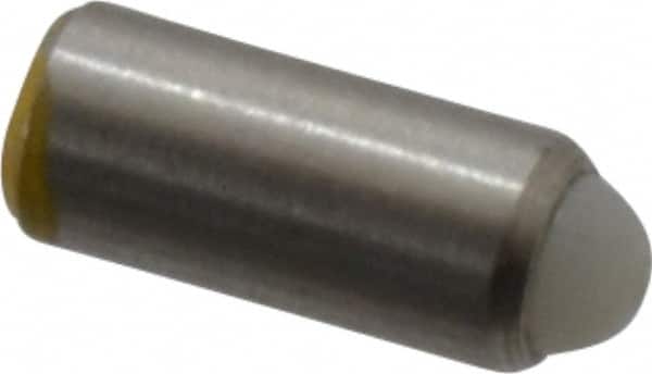 Gibraltar - 0.284" Body Length x 1/8" Body Diam, 2 Lb Init to 5 Lb Final End Force, Stainless Steel Press Fit Ball Plunger - 0.093" Ball Diam, 0.035" Max Ball Reach, +0.0010; +0.0020" Tolerance - Exact Tooling