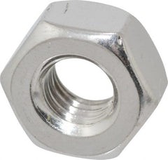 Value Collection - 5/16-18 UNC Stainless Steel Right Hand Heavy Hex Nut - 9/16" Across Flats, 19/64" High, Uncoated - Exact Tooling