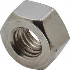 Value Collection - 1/2-13 UNC Stainless Steel Right Hand Heavy Hex Nut - 7/8" Across Flats, 31/64" High, Uncoated - Exact Tooling