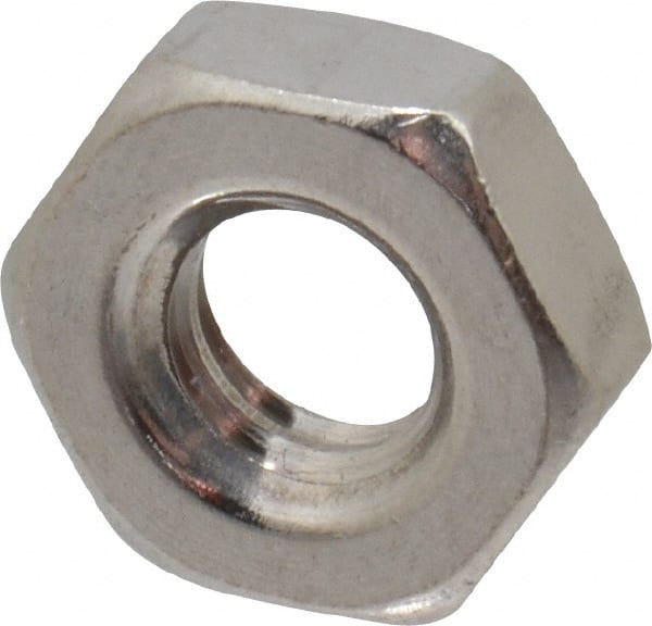 Value Collection - 1/4-20 UNC Stainless Steel Right Hand Hex Jam Nut - 7/16" Across Flats, 5/32" High, Uncoated - Exact Tooling