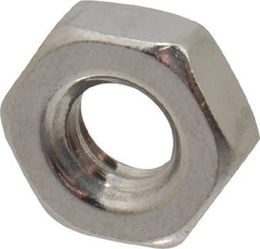 Value Collection - 1/4-20 UNC Stainless Steel Right Hand Hex Jam Nut - 7/16" Across Flats, 5/32" High, Uncoated - Exact Tooling