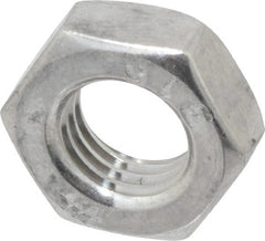 Value Collection - 5/16-24 UNF Stainless Steel Right Hand Hex Jam Nut - 1/2" Across Flats, 3/16" High, Uncoated - Exact Tooling
