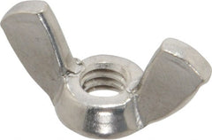 Value Collection - 1/4-20 UNC, Stainless Steel Standard Wing Nut - Grade 316, 1.1" Wing Span, 0.57" Wing Span - Exact Tooling