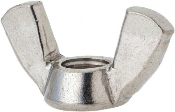 Value Collection - 5/16-18 UNC, Stainless Steel Standard Wing Nut - Grade 316, 1-1/4" Wing Span, 0.66" Wing Span - Exact Tooling