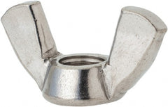 Value Collection - 5/16-18 UNC, Stainless Steel Standard Wing Nut - Grade 316, 1-1/4" Wing Span, 0.66" Wing Span - Exact Tooling
