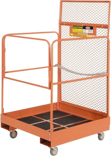 Ballymore - 64" Fork Deck Maintenance Platform - Rolling Work Platform, 1,000 Lb Capacity, 48" Base Width x 40" Base Depth, Abrasive Mat Tread - Exact Tooling