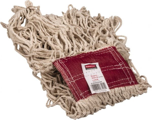 Rubbermaid - 5" Red Head Band, Large Cotton Loop End Mop Head - 4 Ply, Use for General Purpose - Exact Tooling