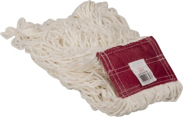 Rubbermaid - 5" Red Head Band, Large Rayon Loop End Mop Head - 4 Ply, Use for Finishing - Exact Tooling