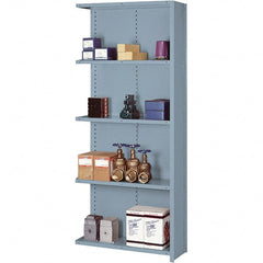 Lyon - 5 Shelf, 600 Lb. Capacity, Closed Shelving Add-On Unit - 36 Inch Wide x 12 Inch Deep x 84 Inch High, Gray - Exact Tooling