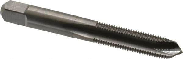 Made in USA - 3/8-24 UNF, 2 Flute, Bright Finish, Solid Carbide Spiral Point Tap - Plug Chamfer, Right Hand Thread, 2-15/16" OAL, 1-1/4" Thread Length, 3B Class of Fit - Exact Tooling