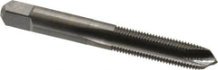 Made in USA - 3/8-24 UNF, 2 Flute, Bright Finish, Solid Carbide Spiral Point Tap - Plug Chamfer, Right Hand Thread, 2-15/16" OAL, 1-1/4" Thread Length, 3B Class of Fit - Exact Tooling