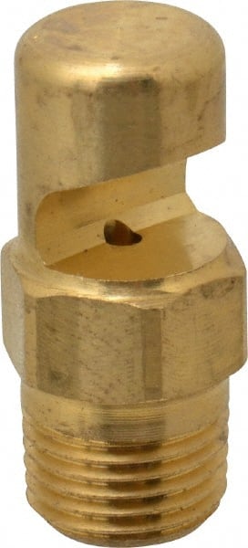 Bete Fog Nozzle - 1/8" Pipe, 145° Spray Angle, Brass, Extra Wide Fan Nozzle - Male Connection, 1.58 Gal per min at 100 psi, 0.073" Orifice Diam - Exact Tooling