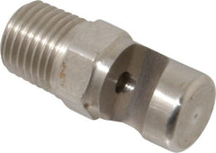 Bete Fog Nozzle - 1/4" Pipe, 145° Spray Angle, Grade 303 Stainless Steel, Extra Wide Fan Nozzle - Male Connection, 6.96 Gal per min at 100 psi, 5/32" Orifice Diam - Exact Tooling
