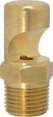Bete Fog Nozzle - 1/2" Pipe, 145° Spray Angle, Brass, Extra Wide Fan Nozzle - Male Connection, 16.6 Gal per min at 100 psi, 1/4" Orifice Diam - Exact Tooling