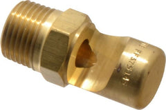 Bete Fog Nozzle - 1/2" Pipe, 145° Spray Angle, Brass, Extra Wide Fan Nozzle - Male Connection, 37.9 Gal per min at 100 psi, 3/8" Orifice Diam - Exact Tooling
