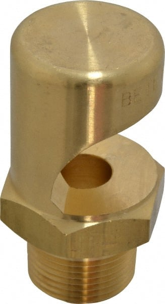 Bete Fog Nozzle - 3/4" Pipe, 145° Spray Angle, Brass, Extra Wide Fan Nozzle - Male Connection, 75.9 Gal per min at 100 psi, 1/2" Orifice Diam - Exact Tooling